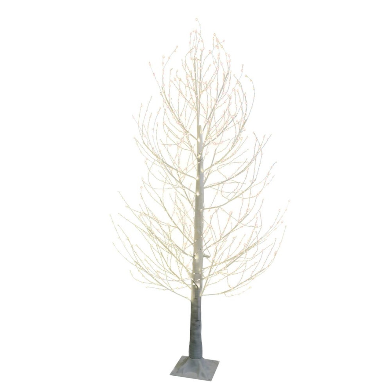 Kurt Adler 6-Foot Winter White Twig Tree with 1300 Warm White Fairy LED Lights